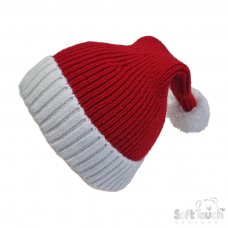 H692-X: Santa Hat with Pom Pom (0-12M)